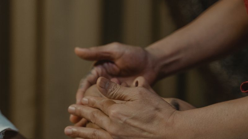 A calming facial massage technique